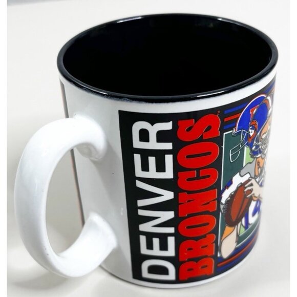 VTG 4"  Denver Broncos Coffee Mug ~ 12 Oz 1992 Team NFL Sports Impressions EUC - Picture 2 of 5